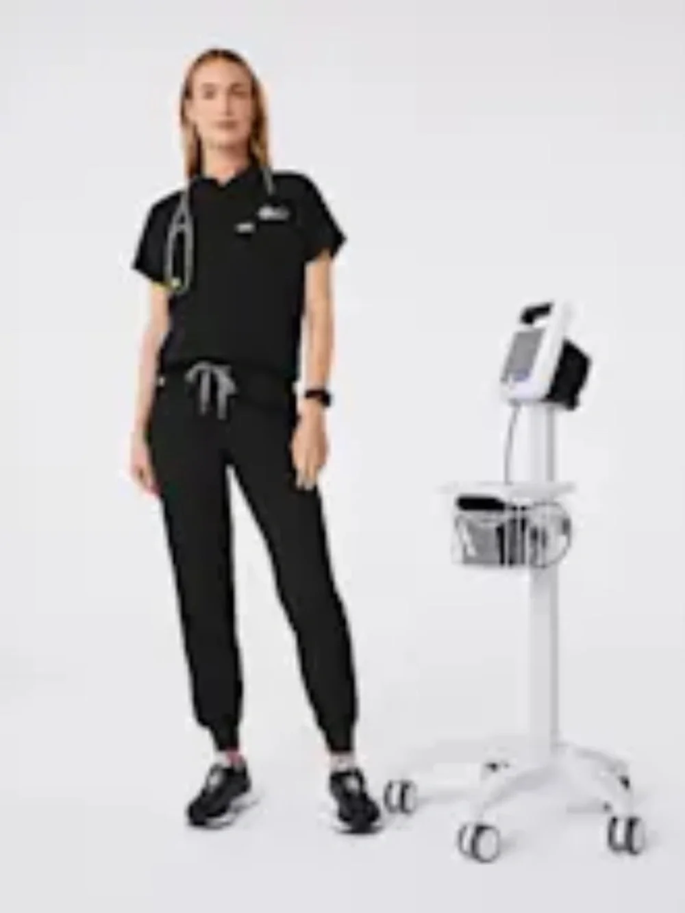Figs - Women's Montex Scrub Top - Size L - Black - Picture 4 of 5
